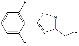 5-(2-CHLORO-6-FLUOROPHENYL)-3-(CHLOROMETHYL)-1,2,4-OXADIAZOLE 结构式