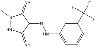 (4E)-3,5-Diimino-1-methylpyrazolidin-4-one [3-(trifluoromethyl)phenyl]hydrazone 结构式