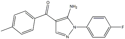 (5-AMINO-1-(4-FLUOROPHENYL)-1H-PYRAZOL-4-YL)(P-TOLYL)METHANONE 结构式