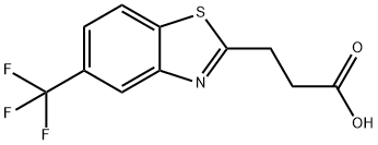 3-[5-(TRIFLUOROMETHYL)-1,3-BENZOTHIAZOL-2-YL]PROPANOIC ACID 结构式