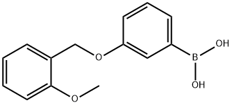 3-(2'-甲氧基苄氧基)苯基硼酸 结构式