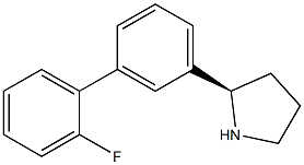 (2R)-2-[3-(2-FLUOROPHENYL)PHENYL]PYRROLIDINE 结构式