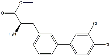 Methyl (2R)-2-amino-3-[3-(3,4-dichlorophenyl)phenyl]propanoate 结构式