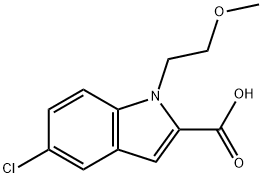 5-氯-1-(2-甲氧基-乙基)-1H-2-吲哚甲酸 结构式