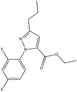 1-(2,4-DIFLUOROPHENYL)-3-PROPYL-1H-PYRAZOLE-5-CARBOXYLIC ACID ETHYL ESTER 结构式