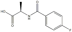 (2R)-2-[(4-FLUOROBENZOYL)AMINO]PROPANOIC ACID 结构式