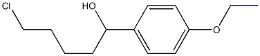 5-CHLORO-1-(4-ETHOXYPHENYL)-1-PENTANOL 结构式