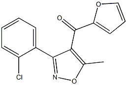 4-(2-FUROYL)-3-(2-CHLOROPHENYL)-5-METHYLISOXAZOLE 结构式