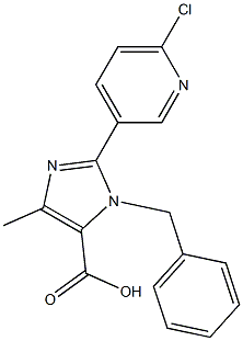 3-Benzyl-2-(6-chloro-pyridin-3-yl)-5-methyl-3H-imidazole-4-carboxylic acid 结构式