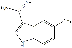 5-AMINOINDOLE-3-CARBOXAMIDINE 结构式