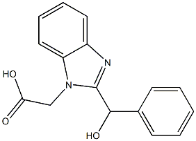 (2-[Hydroxy(phenyl)methyl]-1H-benzimidazol-1-yl)acetic acid 结构式