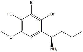 4-((1R)-1-AMINOBUTYL)-2,3-DIBROMO-6-METHOXYPHENOL 结构式