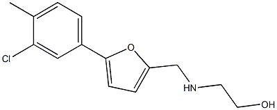 2-(((5-(3-CHLORO-4-METHYLPHENYL)-2-FURYL)METHYL)AMINO)ETHANOL 结构式