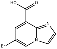 6-溴咪唑并[1,2-A]吡啶-8-羧酸 结构式