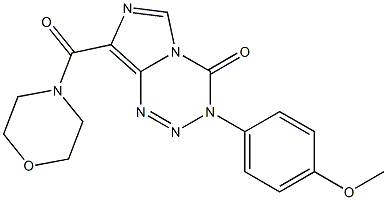 3-(4-METHOXYPHENYL)-8-(MORPHOLIN-4-YLCARBONYL)IMIDAZO[5,1-D][1,2,3,5]TETRAZIN-4(3H)-ONE 结构式