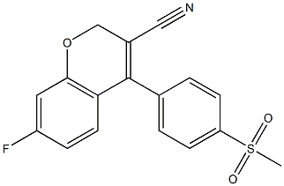 7-Fluoro-4-(4-methanesulfonylphenyl)-2H-chromene-3-carbonitrile 结构式