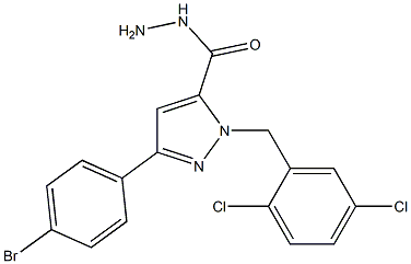 1-(2,5-DICHLOROBENZYL)-3-(4-BROMOPHENYL)-1H-PYRAZOLE-5-CARBOHYDRAZIDE 结构式