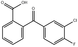 2-(3-CHLORO-4-FLUOROBENZOYL)BENZOIC ACID 结构式
