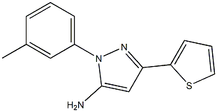 1-(3-METHYLPHENYL)-3-THIEN-2-YL-1H-PYRAZOL-5-AMINE 结构式