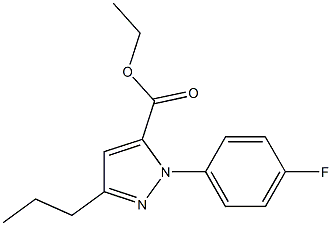 1-(4-FLUOROPHENYL)-3-PROPYL-1H-PYRAZOLE-5-CARBOXYLIC ACID ETHYL ESTER 结构式