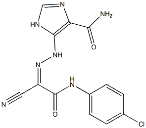 5-((2Z)-2-{2-[(4-CHLOROPHENYL)AMINO]-1-CYANO-2-OXOETHYLIDENE}HYDRAZINO)-1H-IMIDAZOLE-4-CARBOXAMIDE 结构式