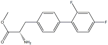 METHYL (2S)-2-AMINO-3-[4-(2,4-DIFLUOROPHENYL)PHENYL]PROPANOATE 结构式