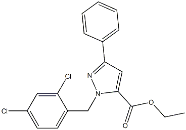 ETHYL 1-(2,4-DICHLOROBENZYL)-3-PHENYL-1H-PYRAZOLE-5-CARBOXYLATE 结构式