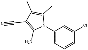 2-AMINO-1-(3-CHLOROPHENYL)-4,5-DIMETHYL-1H-PYRROLE-3-CARBONITRILE 结构式