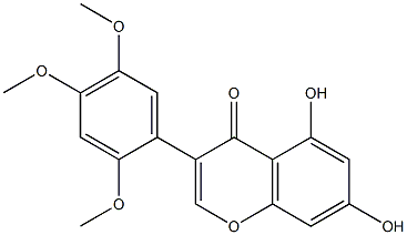 5,7-DIHYDROXY-3-(2,4,5-TRIMETHOXY-PHENYL)-CHROMEN-4-ONE 结构式