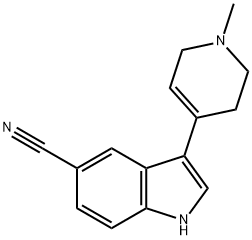 3-(1-METHYL-1,2,3,6-TETRAHYDRO-4-PYRIDINYL)-1H-INDOLE-5-CARBONITRILE 结构式