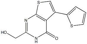 2-(Hydroxymethyl)-5-thien-2-ylthieno[2,3-d]pyrimidin-4(3H)-one 结构式