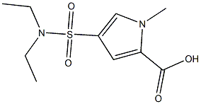 4-[(DIETHYLAMINO)SULFONYL]-1-METHYL-1H-PYRROLE-2-CARBOXYLIC ACID 结构式