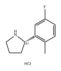 (2S)-2-(5-FLUORO-2-METHYLPHENYL)PYRROLIDINE 结构式