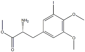 METHYL (2R)-2-AMINO-3-(3-IODO-4,5-DIMETHOXYPHENYL)PROPANOATE 结构式