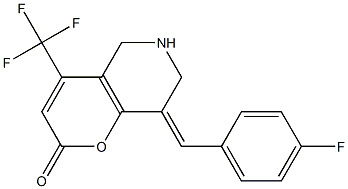 8-(E)-P-FLUOROBENZYLIDENE-5,6,7,8-TETRAHYDRO-4-(TRIFLUOROMETHYL)PYRIDO-[4,3-B]-PYRAN-2-ONE 结构式