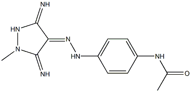 N-{4-[(2Z)-2-(3,5-DIIMINO-1-METHYLPYRAZOLIDIN-4-YLIDENE)HYDRAZINO]PHENYL}ACETAMIDE 结构式