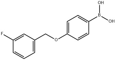 4-(3'-氟苄氧基)苯基硼酸 结构式