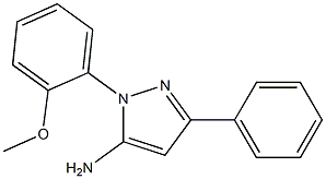 1-(2-METHOXYPHENYL)-3-PHENYL-1H-PYRAZOL-5-AMINE 结构式