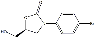 (5S)-3-(4-BROMOPHENYL)-5-HYDROXYMETHYLOXAZOLIDIN-2-ONE 结构式