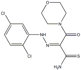 (2E)-2-[(2,5-DICHLOROPHENYL)HYDRAZONO]-3-MORPHOLIN-4-YL-3-OXOPROPANETHIOAMIDE 结构式