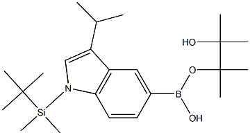 1-(TERT-BUTYL-DIMETHYL-SILANYL)-3-ISOPROPYL-1H-INDOLE-5-BORONIC ACID PINACOL ESTER 结构式