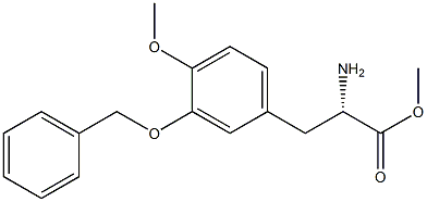 Methyl (2S)-2-amino-3-[4-methoxy-3-(phenylmethoxy)phenyl]propanoate 结构式