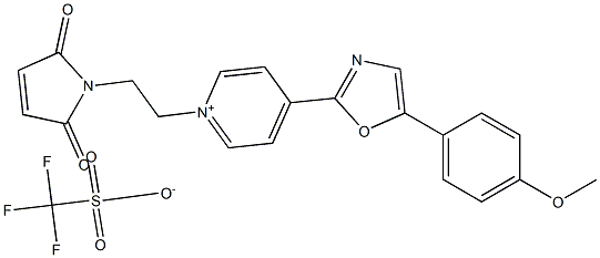 1-[2-(MALEIMIDO)ETHYL]-4-[5-(4-METHOXYPHENYL)-2-OXAZOLYL]PYRIDINIUM TRIFLATE 结构式