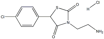 3-(2-AMINO-ETHYL)-5-(4-CHLORO-PHENYL)-THIAZOLIDINE-2,4-DIONE HYDROCHLORIDE 结构式