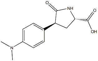 5-OXO-(+/-)-TRANS-4-(4-(N,N-DIMETHYLAMINO)PHENYL)-PYRROLIDINE-2-CARBOXYLIC ACID 结构式