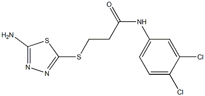 3-[(5-AMINO-1,3,4-THIADIAZOL-2-YL)THIO]-N-(3,4-DICHLOROPHENYL)PROPANAMIDE 结构式