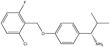 (1S)-1-(4-[(2-CHLORO-6-FLUOROPHENYL)METHOXY]PHENYL)-2-METHYLPROPYLAMINE 结构式