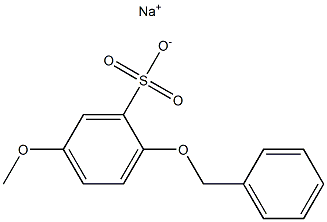 SODIUM 2-BENZYLOXY-5-METHOXYBENZENESULFONIC ACID 结构式