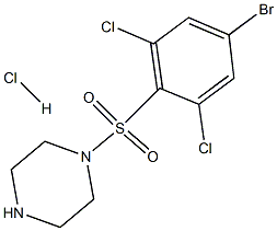 1-[(4-BROMO-2,6-DICHLOROPHENYL)SULFONYL]PIPERAZINE HYDROCHLORIDE 结构式