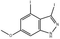 3,4-DIIODO-6-METHOXY (1H)INDAZOLE 结构式